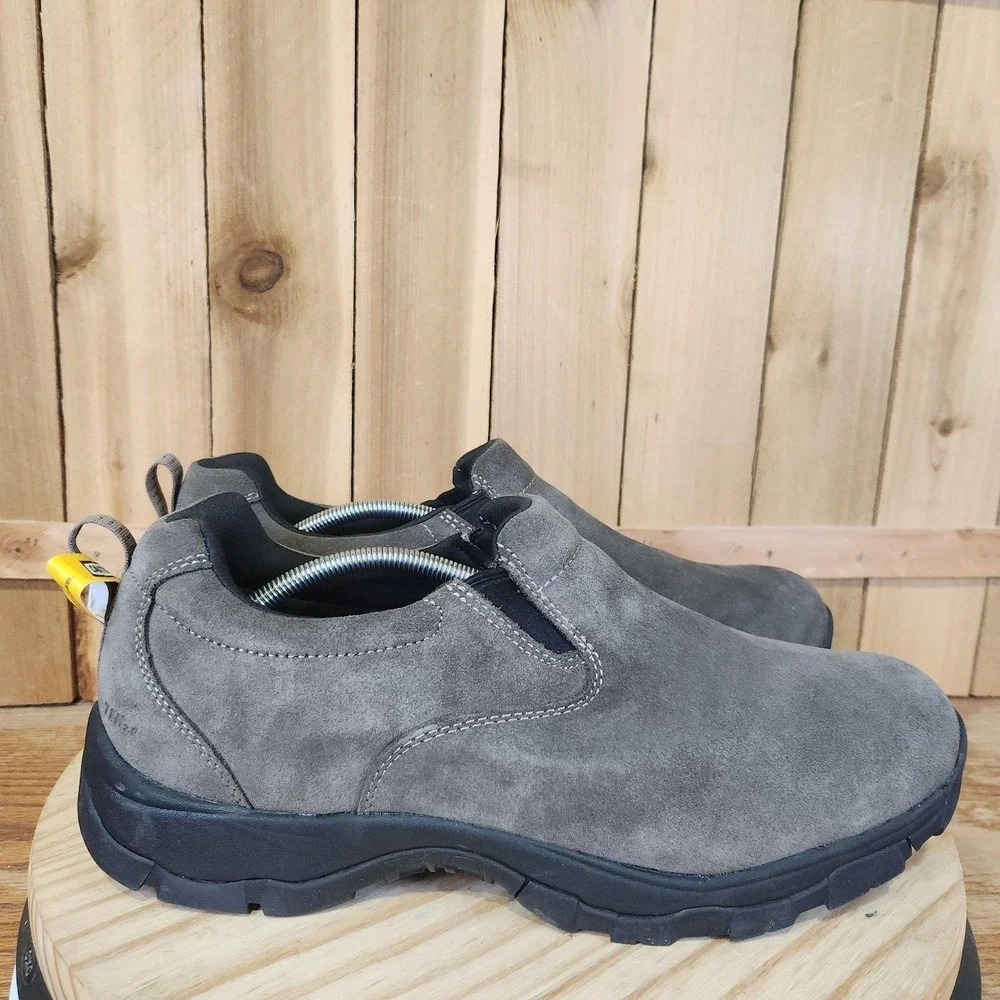 L.L.Bean Arctic Grip Shoes Mens 13 Gray Suede Waterproof Insulated Vibram